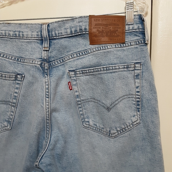 Levis 511 Blue Jeans Mens 34W - Picture 7 of 12